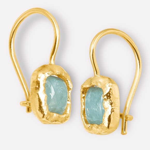 **SOLD** Silpada 'Mediterra' Drop Earrings 14K Gold on Sterling Silver NIB - Picture 3 of 7